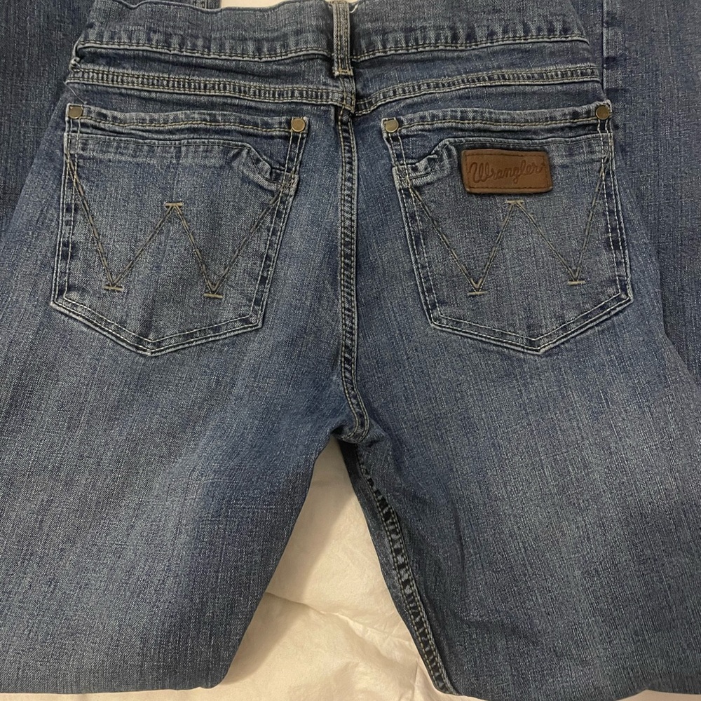 Mens retro slim boot wrangler jean